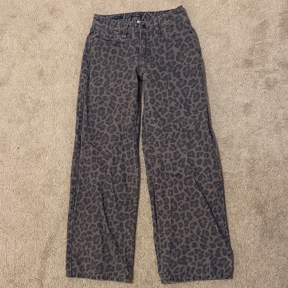wild fable Leopard print low rise baggy jeans